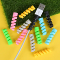 4pcs Spiral Data Cable Protective Cover Suction Cup Is Suitable for The Charging Cable 0.03 mm / 4pcs Charger Cord Saver Cable Protector. 