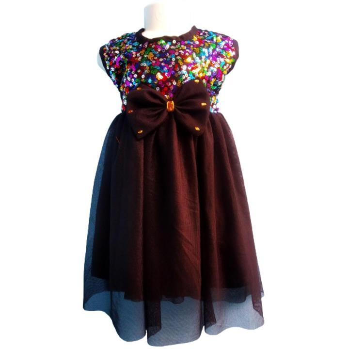 New%20Baby%20Girls%20Fashionable%20Premium%20Quality%20Beautiful%20Party%20Dress%20With%20Belt%20-%20Image%202