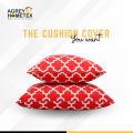 Cushion Cover, Red, (16"x16") Only Cover, 1 Pcs. 