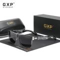 GXP Brand Square Retro Gradient Polarized Sunglasses Women Men Carbon Fiber Pattern Design Outdoor Sports Eyewear.