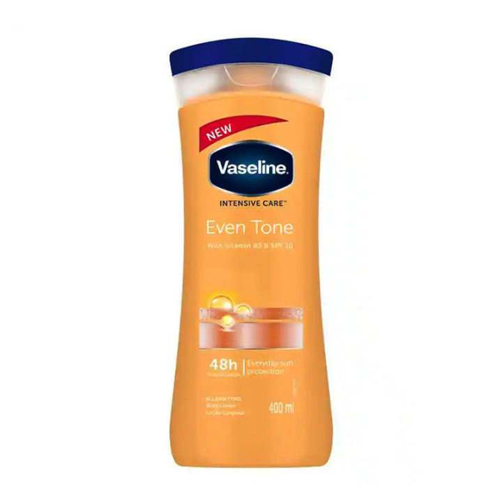 Vaseline Intensive Care Body Lotion 400ml Even Tone with Vitamin B3 & SPF10 for All Skin Types