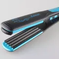 KM-2209 Brand 110-240V kemei hair straightener professional 2 in 1 ionic straightening iron & curler styling tool curling irons. 