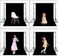 Black Screen 5x7 feet Backdrop Background for Photography Professional Video Studio Portrait Clothing Curtain. 