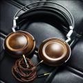 HANADOMI C1 HI-FI Headphones 50mm Beryllium Film Dynamic Stereo Wood Earphone DJ Metal Electronic Music Headband Headset.