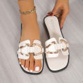 Luxury Women Slippers Buckle Design Small Incense Style Casual Wome's Flat Sandals External Wear Summer Sandy Beach Woman Slides House Foocus. 