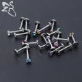 ZS 12pcs/lot Star Heart CZ Crystal Lip Piercing Set 4 Colors Stainless Steel Lip Ring Labret Monore Ear Tragus Helix Piercings. 