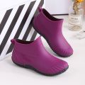 Short Fashion Non-Slip Rain Boots Rain Boots Women's Boots Kitchen Rain Boots Women's Waterproof Shoes Warm Cotton Winter Water Shoes. 