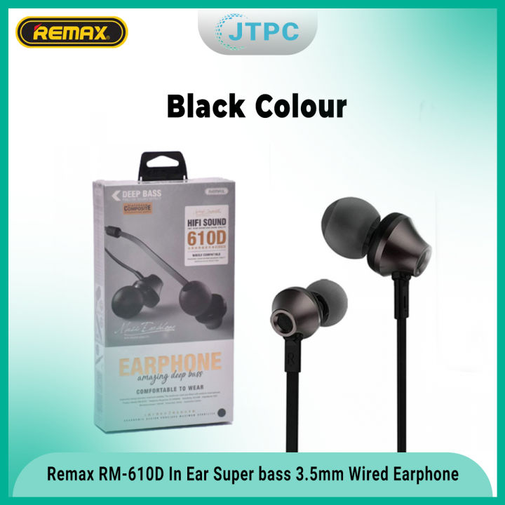Remax RM-610D In Ear Super bass Wired Earphone | Daraz.com.bd