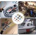 Self Solder Heat Shrink Butt Connectors with Solder, Waterproof Solder Wire Connectors, Solder Sleeves for All Electrical Solder Wire Splicing & Repair (130Pcs). 