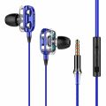 3.5mm Jack Wired Headphones 6D HiFi Bass Stereo Gaming Earphone Handsfree Noise Cancelling Earbuds In-ear Headset With Mic.