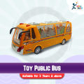 Battery Operated Child Toy Public Bus With Led Light & Music Car, Vehicle Toy For Kids. 