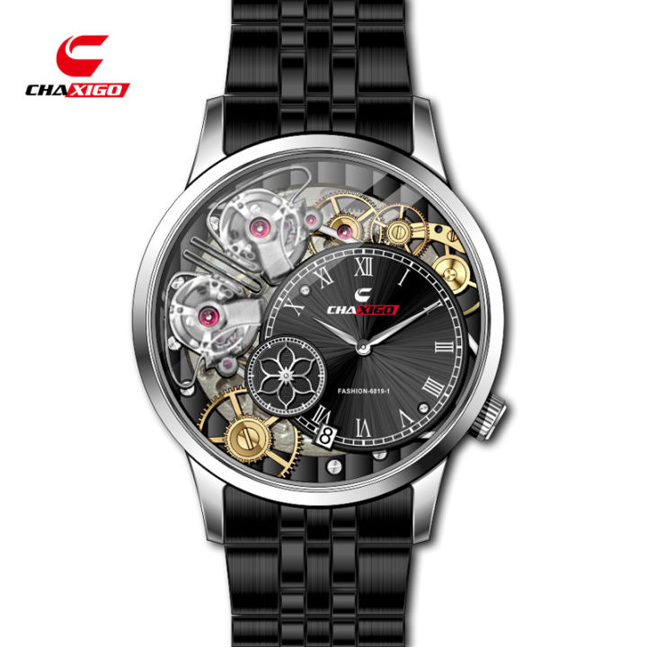 CHAXIGO%20New%20Fashion%20Luminous%20Versatile%20Alloy%20Steel%20Band%20Quartz%20Watch%20Trendy%20Versatile%20Business%20Men's%20Watch%20-%20Image%205