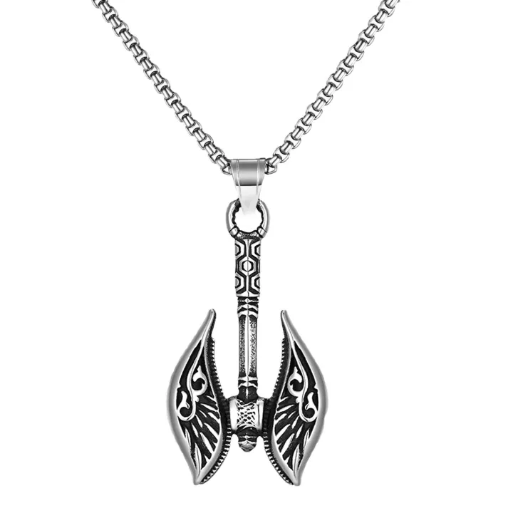 AliExpress%20cross-border%20e-commerce%20supply%20stainless%20steel%20men's%20Viking%20tomahawk%20pendant%20necklace%20titanium%20steel%20retro%20personality%20pendant%20-%20Image%205