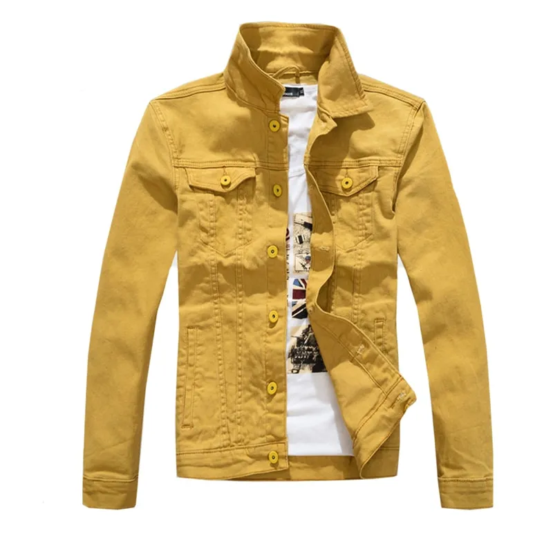 Yellow Jean Jacket Different Colors Jacket Matching Jeans For