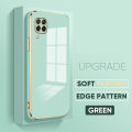 TA for Huawei Nova 7I Cover Luxury 6D Plating Soft Casing Silicone Square Frame Phone Case Shiny Bling Back Cover + Free Lanyard.