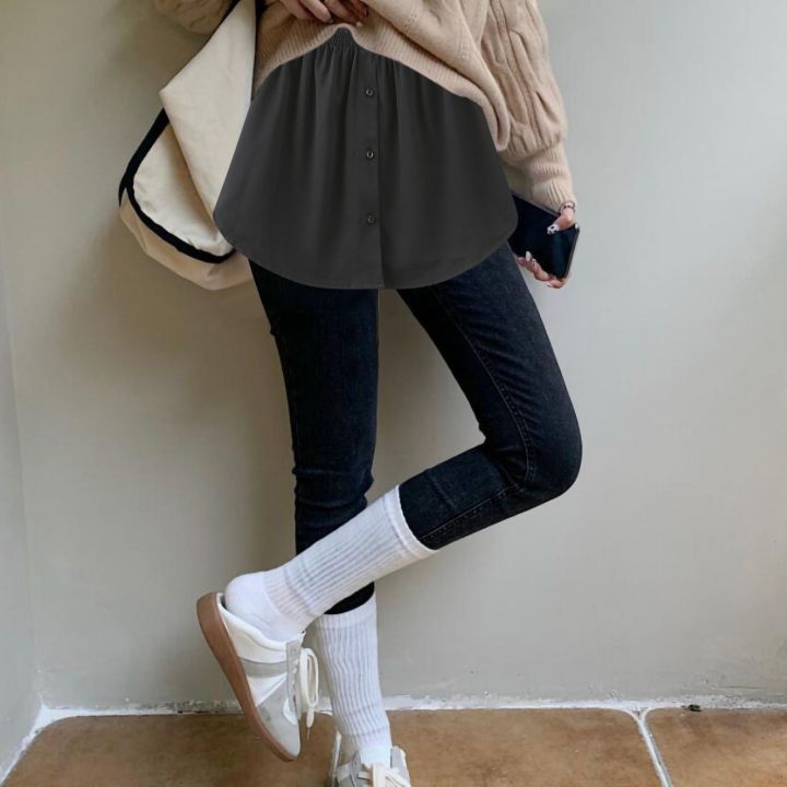 Detachable%20Underskirt%20Cotton%20Shirt%20Extender%20for%20Women%20Irregular%20False%20Skirt%20Tail%20Blouse%20Hem%20Plaid%20Mini%20Skirt%20Extender%20Hemline%20-%20Image%207