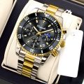 Green Golden Men Watches Male Waterproof Sport Wristwatch Luxury Fashion Luminous Hands Chronograph Wrist Watch For Man.