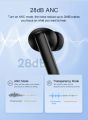 QCY T13 ANC Wireless Earbuds Active Noise Cancelling, Bluetooth 5.3 Earphones with 4 Mics, Hi-Fi Stereo sound, EQ settings, 30H Playtime, IPX5 waterproof, Black. 