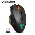 Victsing PC282 Wireless Gaming Mouse 10000 DPI Rechargeable Ergonomic Mouse With 9 RGB Lighting Effects For PC Computer Gamers. 