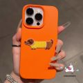 Cute Puppy Cartoon Dachshund Dog DIY 3D Sticker Couples Case Compatible for IPhone 15 11 16 14 13 12 Pro Max XR X 14 16 15 Plus XS Max Luxury Case. 