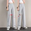 Women's pants female streetwear joggers oversize high waisted Korean style Fashion wide leg sweatpants baggy. 