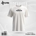 Avro Premium Men's T shirt White Color - WINGS OF FREEDOM - Cotton Fabric Soft & Comfortable - Tshirt For Men. 