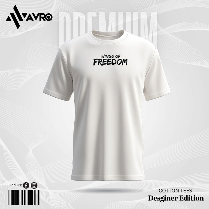 Avro%20Premium%20Men's%20T%20shirt%20White%20Color%20-%20WINGS%20OF%20FREEDOM%20-%20Cotton%20Fabric%20Soft%20&%20Comfortable%20-%20Tshirt%20For%20Men%20-%20Image%202
