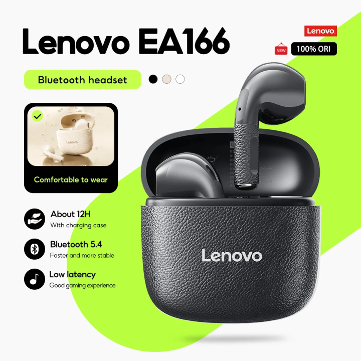 Original Lenovo EA166 Wireless Headphones TWS 5.4 Bluetooth Earphones HD Stereo Music Game Earbuds Sport Waterproof Headset With Mic