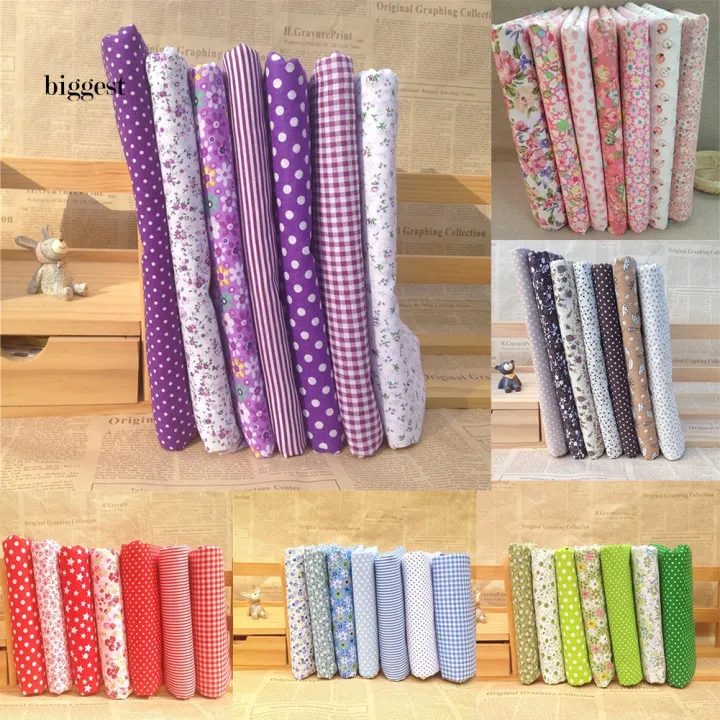 BIG%207Pcs/Set%20Quilting%20Fabric%20Floral%20Cotton%20Cloth%20DIY%20Craft%20Sewing%20Handmade%20Accessory%20-%20Image%203