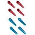 8PCS 37mm 25T Metal Extension Steering Servo Arm Horn for RC Car Crawler Parts,Red & Blue , Servo Arm Horn.