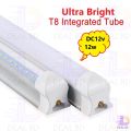 Ultra Bright DC 12V LED Fluorescent T8 Integrated LED T8 Tube Light For Bedroom Garden Outside Solar Light DIY Etc. 