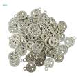2x50 Pieces Antique Peace Sign Symbol Jewelry Making Charms Pendants. 