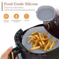 1/2pcs Silicone Air Fryers Oven Baking Tray Pizza Fried Chicken Airfryer Silicone Basket Reusable Airfryer Pan Liner Accessories.