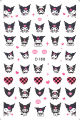 New Cartoon Kuromi Nail Decals Stickers For Nails Sanrio Series Hello Kitty Melody Nail Stickers Nail Art Accessories.