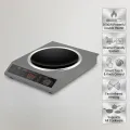 NOVA NV-1230-SS Infrared Cooker 3000W Double Heater Inverter Friendly Touch & Knob Control.