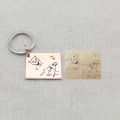 Customized Children Actual Drawing Keychain Kids Artwork Personalized Custom Photo Art Keychain Jewelry Gift. 