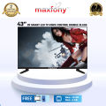 MAXFONY 43'' SMART VOICE CONTROL LED TV DOUBLE GLASS-ROM 16 GB-RAM 2 GB. 