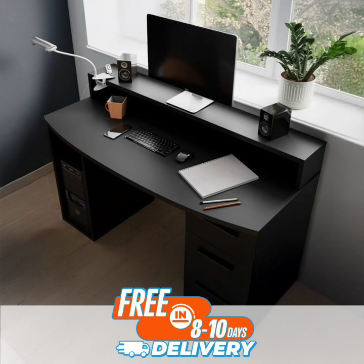 Computer table with Locker drawer,Workstation Desk Table | Reading Table | Writing Desk | Office Desk | Study Table | Workstation Computer Table | Multipurpose Home Office Computer Desk by Nice Furniture