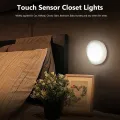 LED Touch Sensor Night Lights Flashlight Magnetic Base Wall Light USB Rechargeable Round Portable Dimming Soft Light Night Light. 