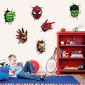 Hulk Iron Hand Mask Spider-man Wall Stickers Broken Wall Poster Wall Art Car Decal Kids Room Decor Boys Favors.