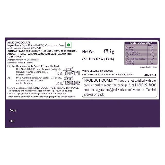 Cadbury%20Dairy%20Milk%20Chocolate%20Box%20(Pack%20Of%2072)-%20453.6g%20-5rs%20-%20Image%203