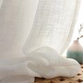 BILEEHOM Japan Style Solid Tulle Sheer Curtains For Living Room Curtain White Yarn Thicken Cotton And Linen Simple Tulle Curtain. 