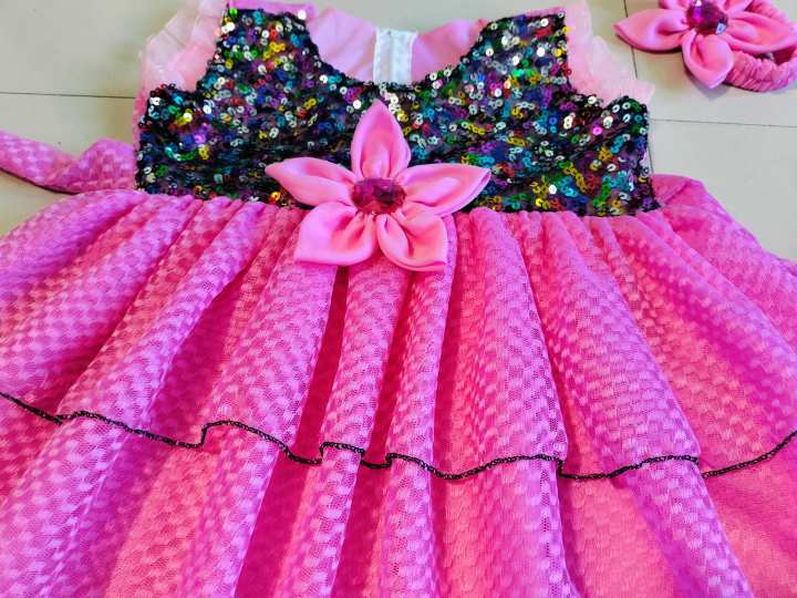 New%20Baby%20Girls%20Fashionable%20Premium%20Quality%20Beautiful%20Party%20Dress%20With%20Belt%20t%20One%20Piece%20Baby%20Dress%20for%201--8%20year%20-%20Image%203