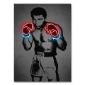 Neon Boxing Gloves,Mike Tyson and Muhammad Ali Posters Neon Effect Canvas Prints Painting Sports Mural Bar Club Wall Art Decor. 