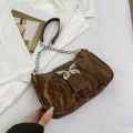 Aesthetic bow, new spring and summer trend, sweet and cool, personality casual chain, armpit, shoulder crossbody, handbag, bag women.