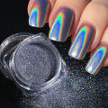 Holographic Chrome Nail Powder Glitter Laser Silver Rose Gold Nail Art Pigment Polish Rub Dipping Dust Flakes 3D Manicure TR1028. 