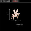 Pegasus mini brooch pin buckle golden for men women outfit accessories. 