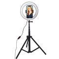 LED Ring Light 10-inch with Tripod Stand Selfie Ringlight Video Photpgraphy Lamp for Youtube Makeup Video Live Lighting Shooting.