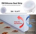 16Ft/5M original Silicone Seal Strip,Weather Stripping for Door or Window,Weatherproof Soundproof Self Adhesive Door Strip Bottom, Door Draft Stopper Silicone Strip Tape for Door Window and Shower Glass. 