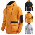 Men's Lightweight Waterproof Hooded Rain Jacket Outdoor Raincoat Shell Jacket Casual Sports Jacket Coat Winter New Clothes. 